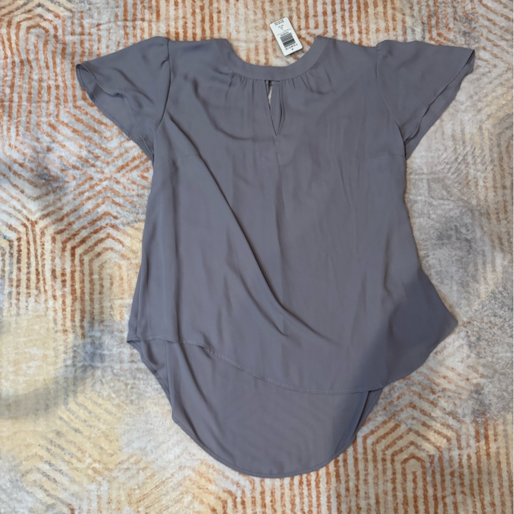 Torrid Slate Gray Flutter Sleeve Blouse